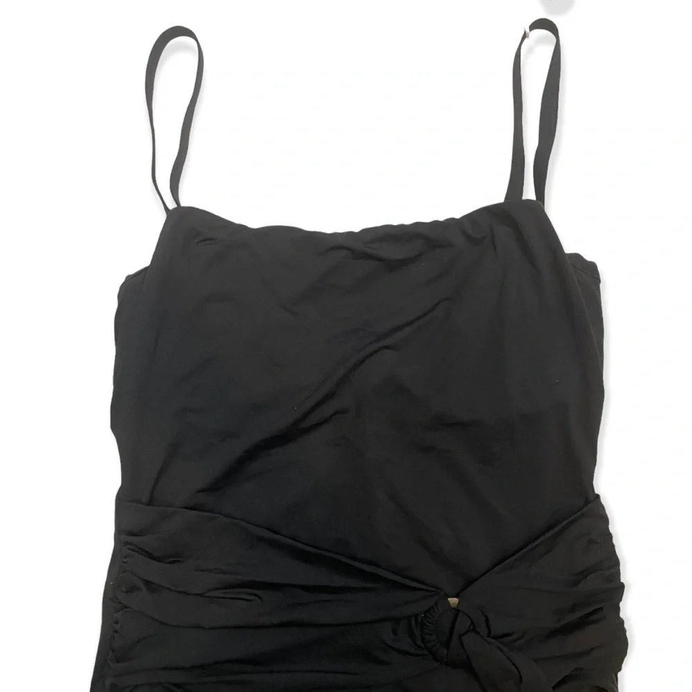 NWT! SEAFOLLY Black One Pice Adjustable Straps Swimsuit SIZE 10 - Picture 3 of 10